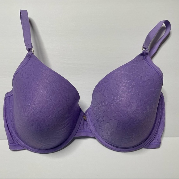 36D BRA Purple Natori 136059 Women Jacquard Contour Underwire Stretch Side 0263 - Picture 3 of 15